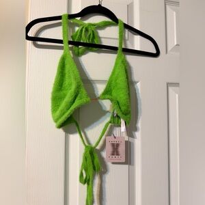 Savage X Fenty Kelly Green Fuzzy Top